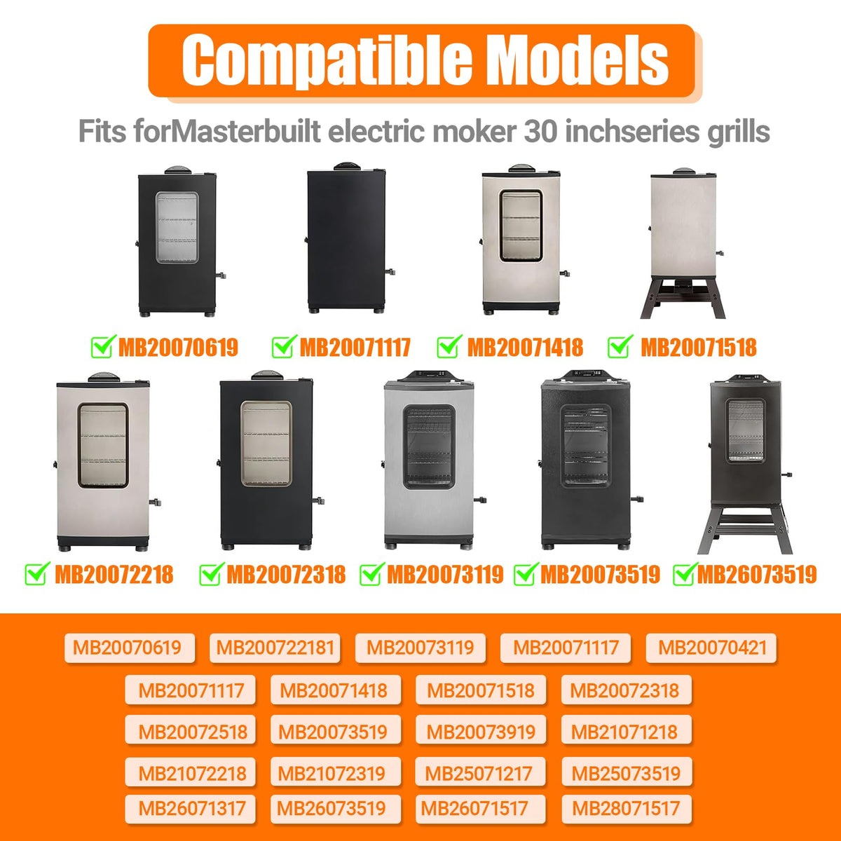 Three racks provide ample cooking space for Masterbuilt smoker meals