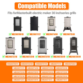Three racks provide ample cooking space for Masterbuilt smoker meals