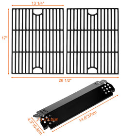 Uniflasy porcelain heat tents for Nexgrill protect burners and promote uniform cooking.