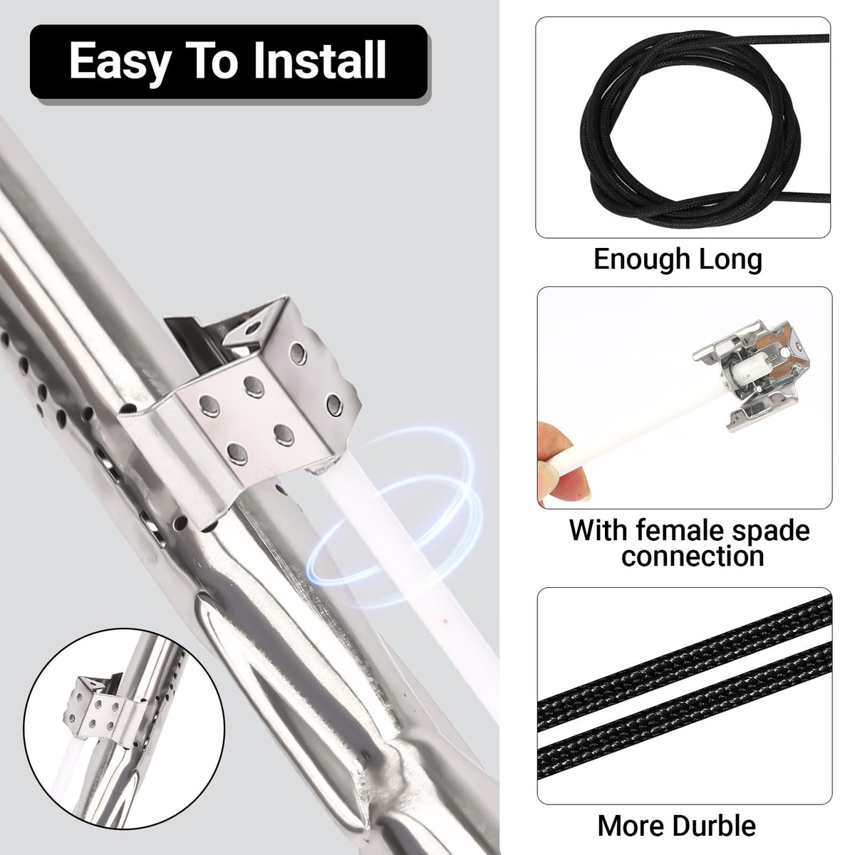 Uniflasy stainless steel burners resist rust for long-lasting Nexgrill replacements