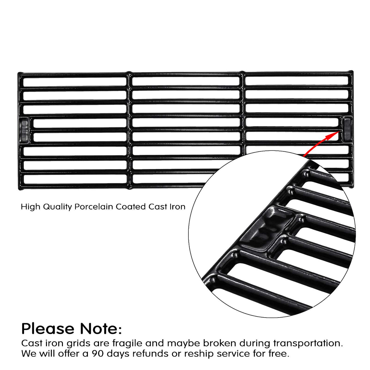 Uniflasy non-stick grill grate simplifies grilling cleanup and food release.