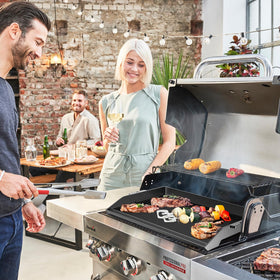 Uniflasy outdoor-ready griddle ideal for camping or tailgating adventures