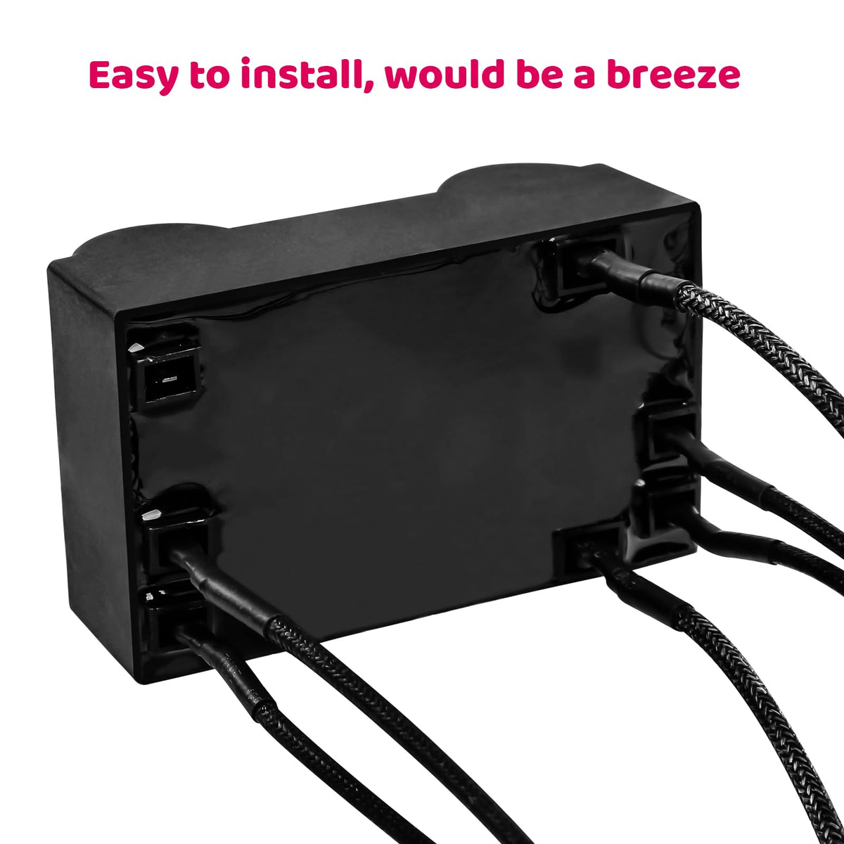 Uniflasy packaging contents show module, buttons, and wires included