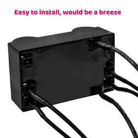 Uniflasy packaging contents show module, buttons, and wires included