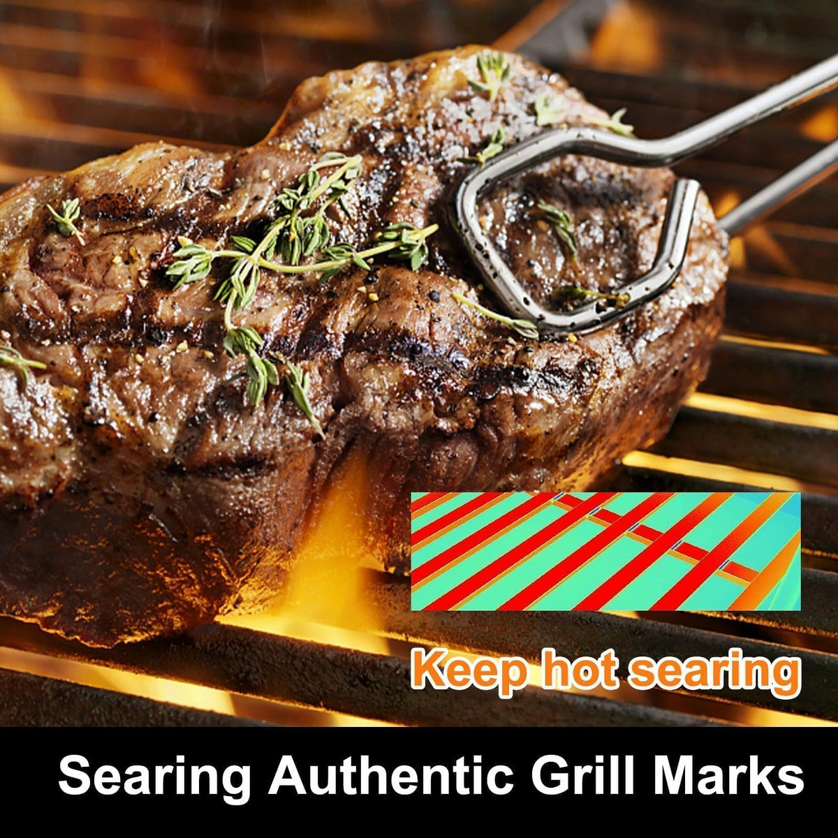 Close-up of Uniflasy polished porcelain coating on grill grate.