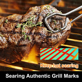Close-up of Uniflasy polished porcelain coating on grill grate.