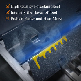 Uniflasy porcelain steel flavorizer bars deliver durable, even heat