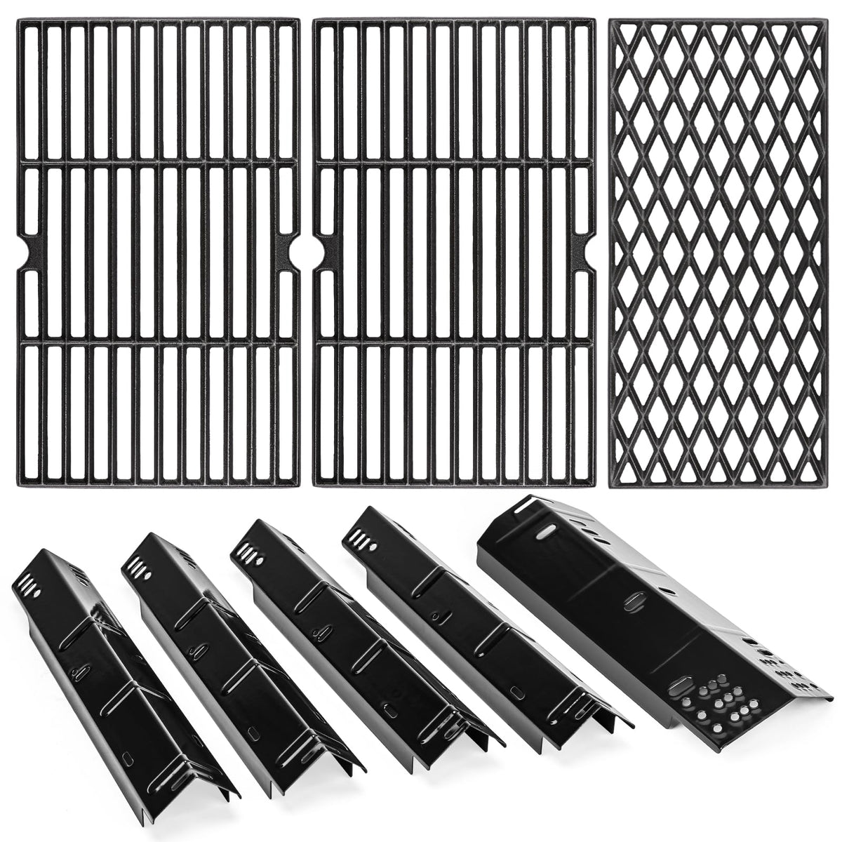 Uniflasy porcelain steel heat plate for even heating and rust resistance.