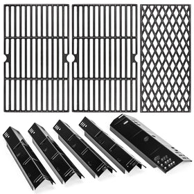 Uniflasy porcelain steel heat plate for even heating and rust resistance.