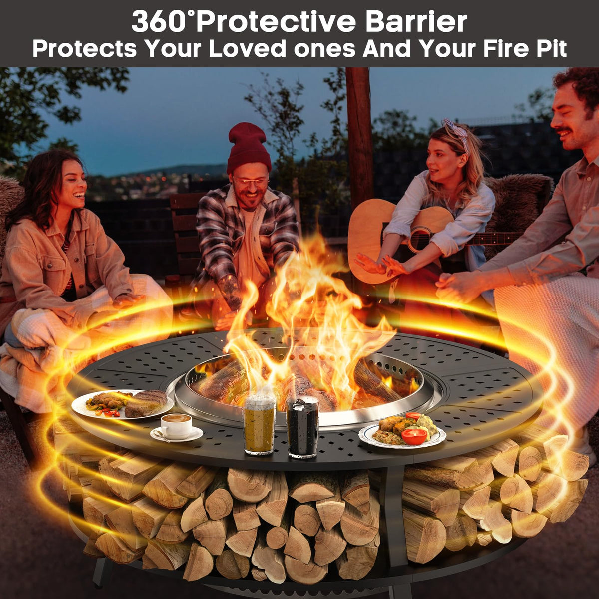 Uniflasy powder-coated steel surround stands up to outdoor conditions