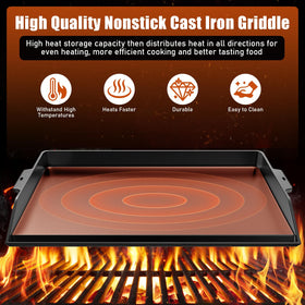 Uniflasy premium cast iron offers even heat distribution for consistent results