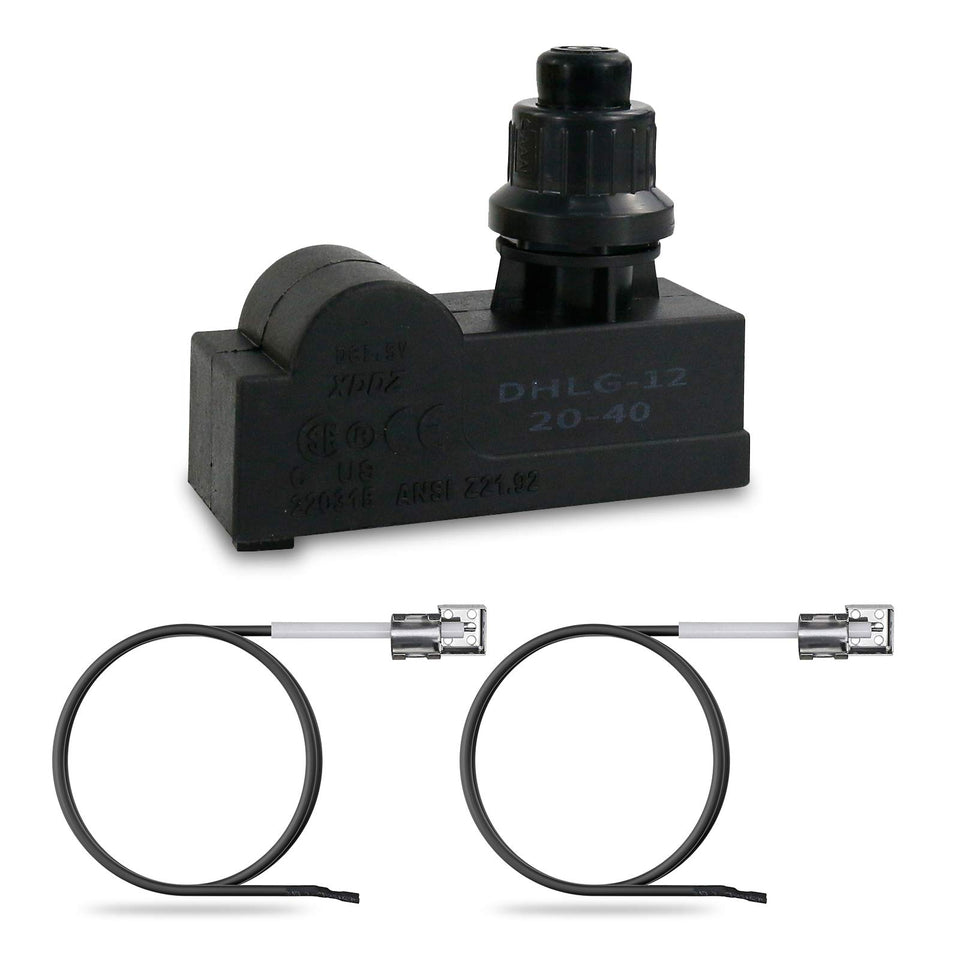 Uniflasy push-button igniter assembly with two outlets for quick grill lighting