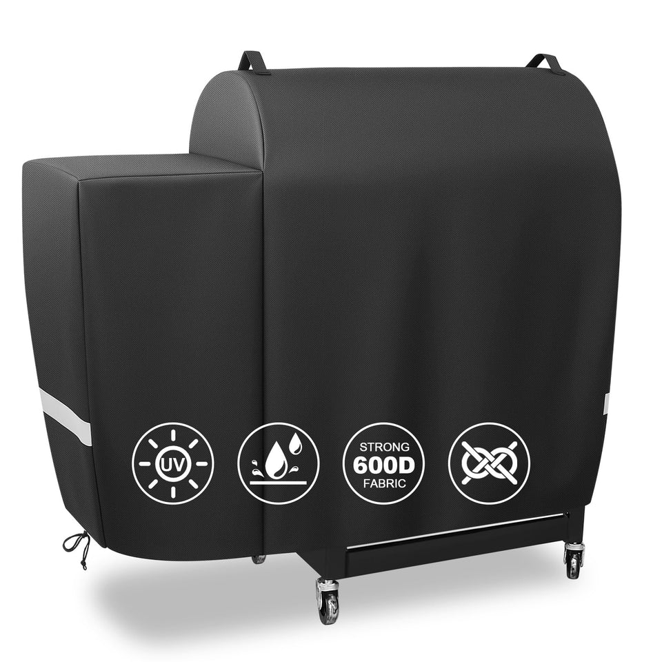 Uniflasy grill cover for Rec Tec RT-590 with adjustable drawstring for a secure fit