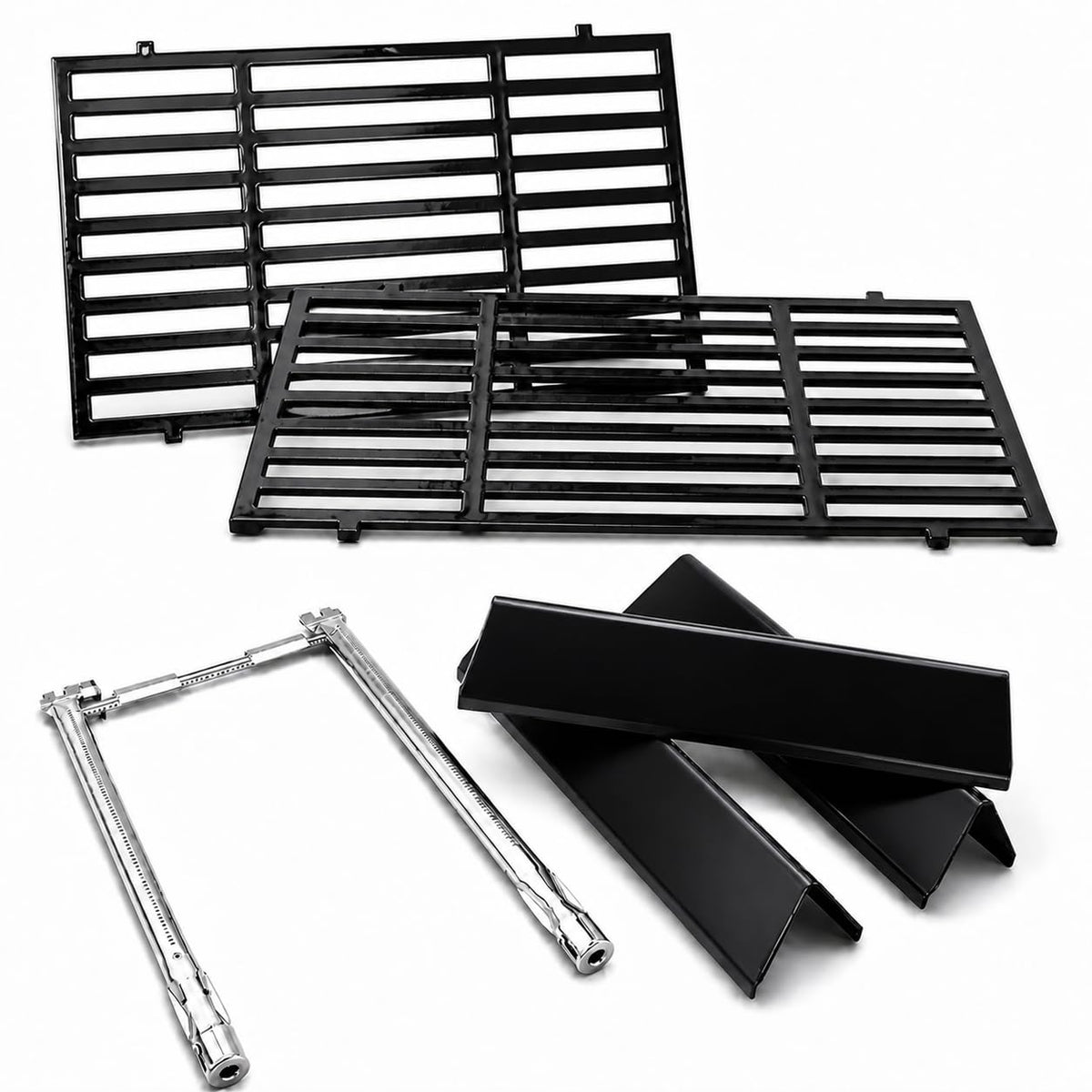 Uniflasy Spirit E210 flavorizer bars on Weber grill improve heat distribution and reduce flare-ups