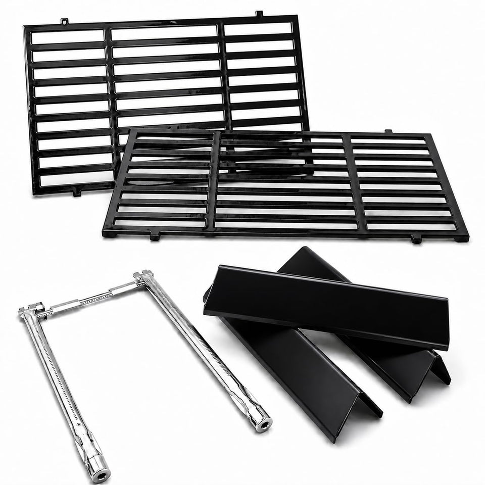 Uniflasy Spirit E210 flavorizer bars on Weber grill improve heat distribution and reduce flare-ups