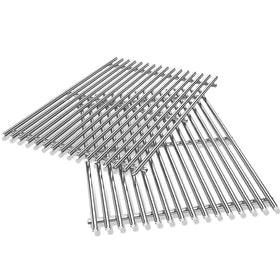 Uniflasy 2-piece grill grates for Weber Spirit; even heat distribution.