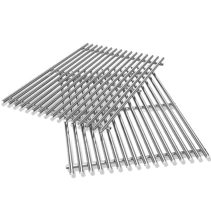 Uniflasy 2-piece grill grates for Weber Spirit; even heat distribution.
