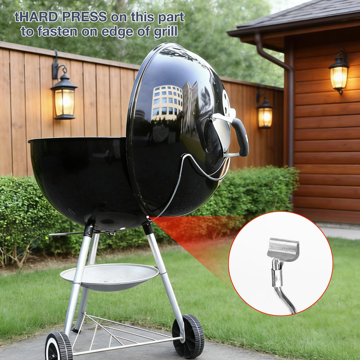 Uniflasy stainless steel lid holder adds durable grill storage