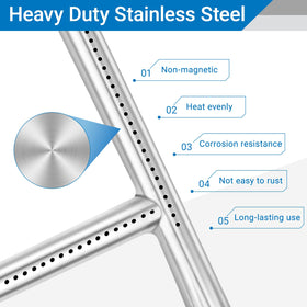 Straight burner included for Weber Q series compatibility