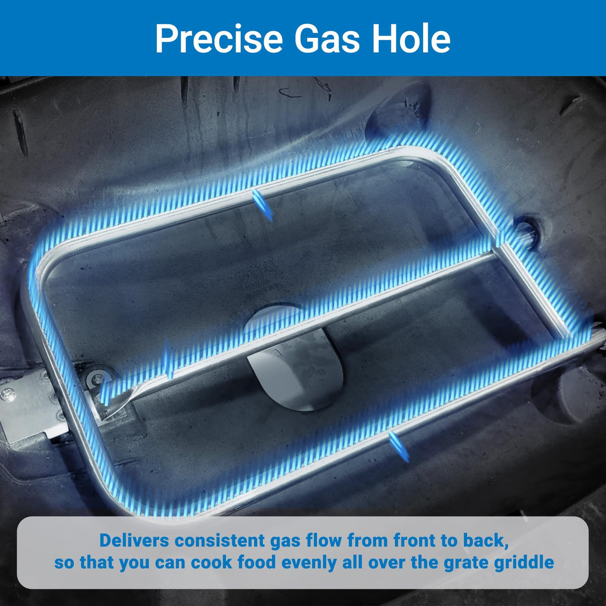 Vent screen outside burner tube design improves regulator fit and reduces leaks