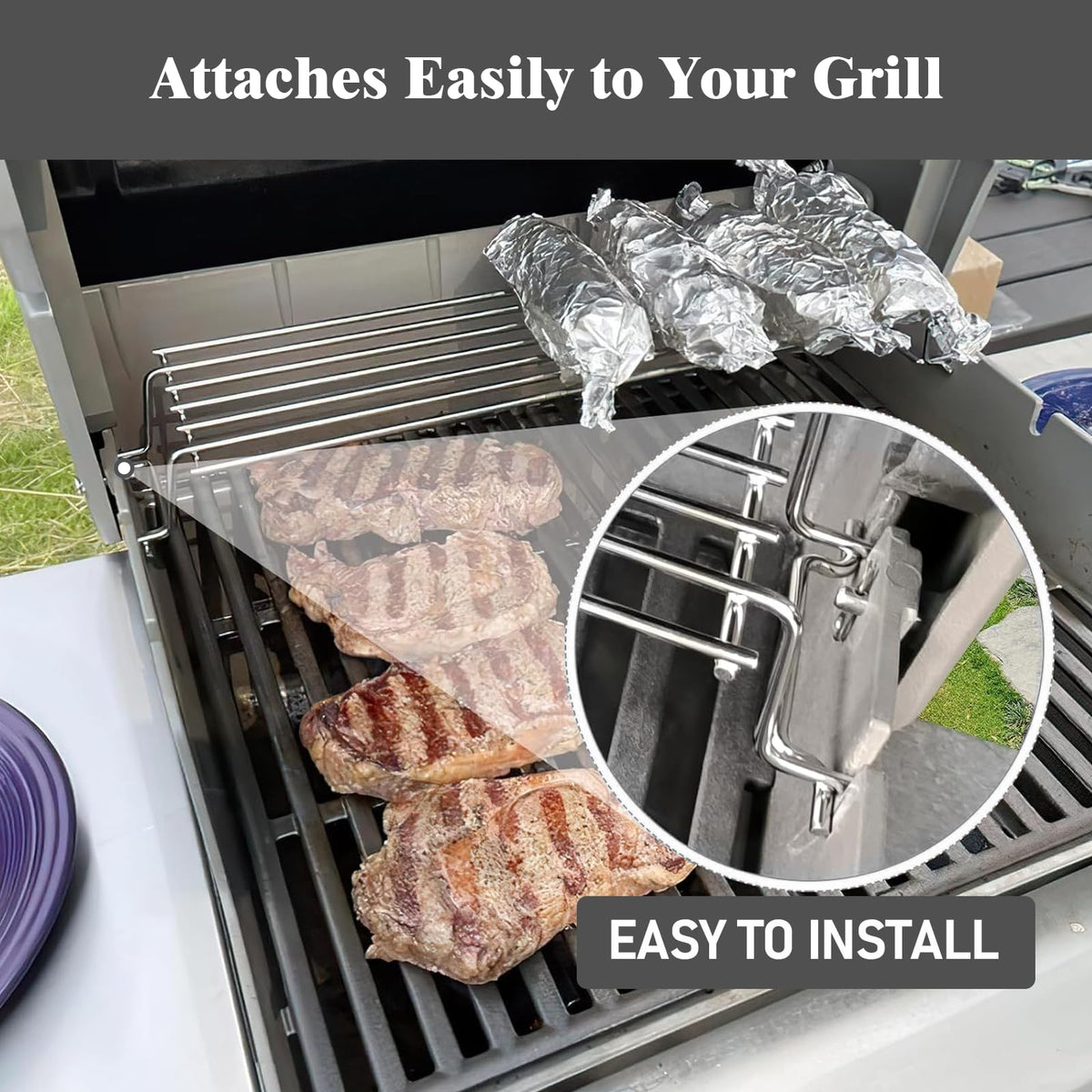 Uniflasy Weber Spirit 300 warming rack included in the package for easy replacement