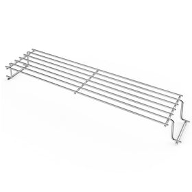 Uniflasy warming rack inside the Weber Spirit 300 grill expands cooking space for more dishes