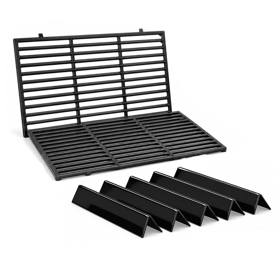 Uniflasy Weber Spirit 7638 cast iron grates deliver even heat and clear grill marks.