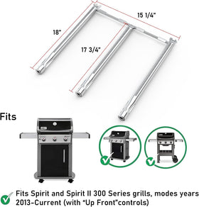 Uniflasy front-control design fits Weber Spirit 300 Series for easy installation