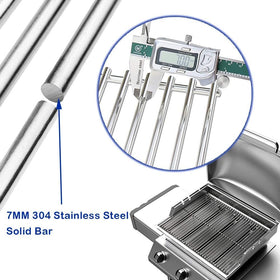 Uniflasy 17.3 x 11.8 inch grate pair provides sturdy support.