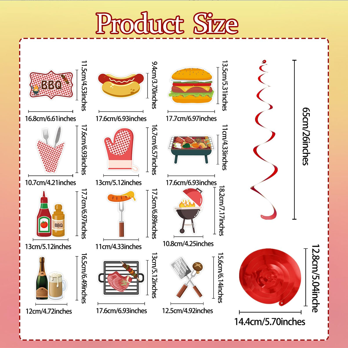 UNIIDECO bbq hanging swirl set creates dynamic ceiling decor for celebrations.
