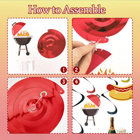 UNIIDECO bbq wall decor for classrooms or offices adds playful ambiance.