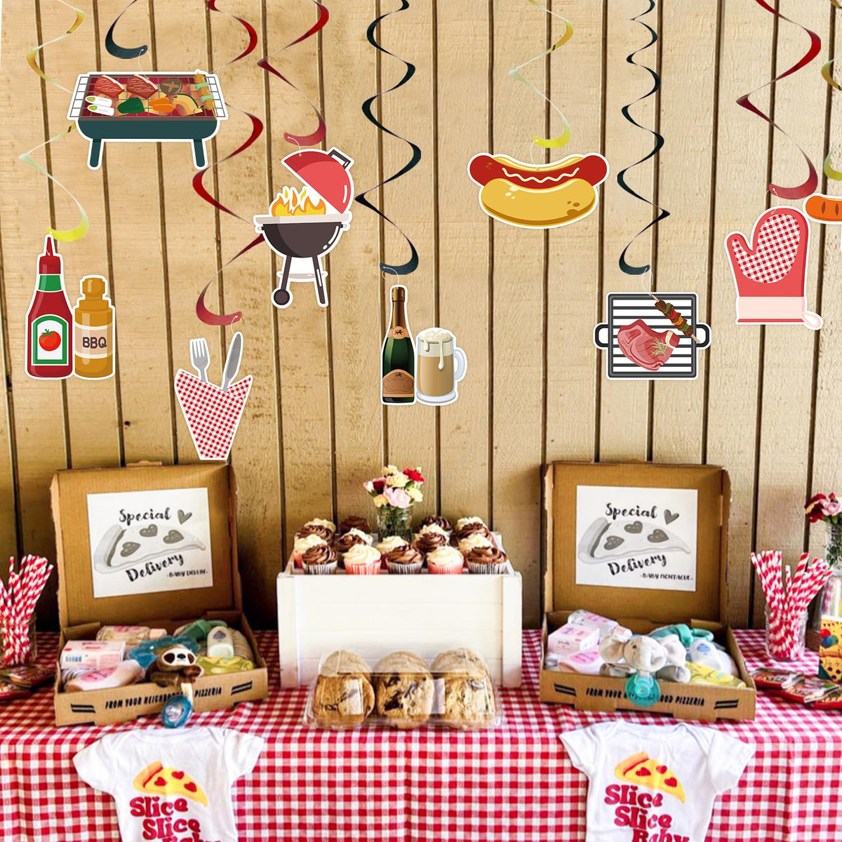 UNIIDECO double-side print hanging adds versatile party decoration from any angle.