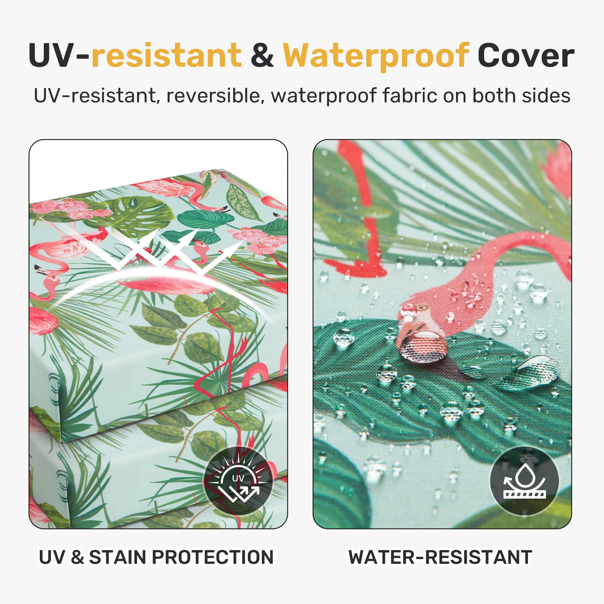 UNIKOME cushions with slip-resistant straps stay secured on chairs.