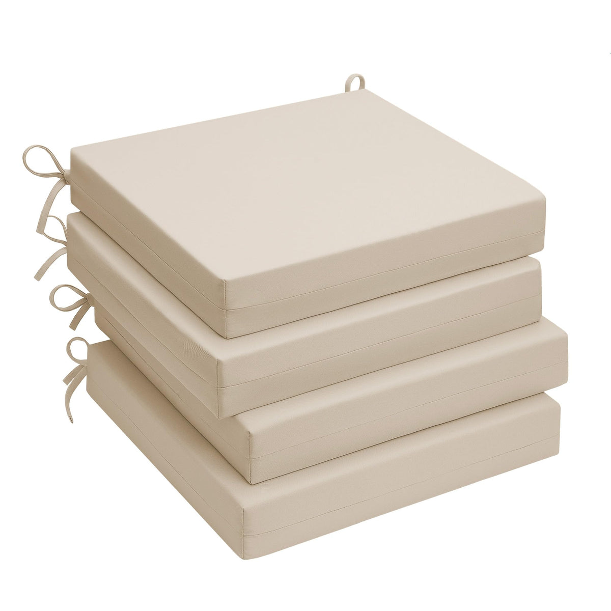 UNIKOME beige outdoor chair cushion, top view, for comfortable lounging