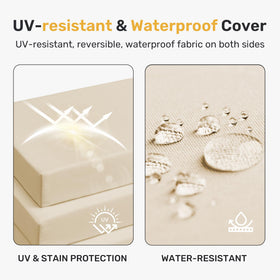 UNIKOME water-resistant fabric close-up for easy outdoor cleaning