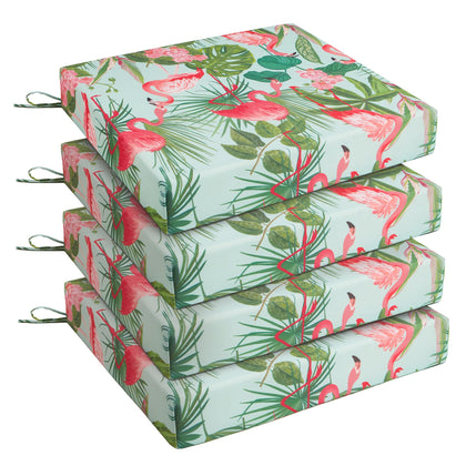 UNIKOME outdoor chair cushions with flamingos pattern add stylish comfort to patios.