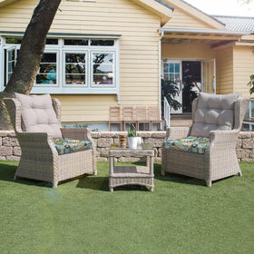 UNIKOME on a patio dining set demonstrating versatile outdoor use
