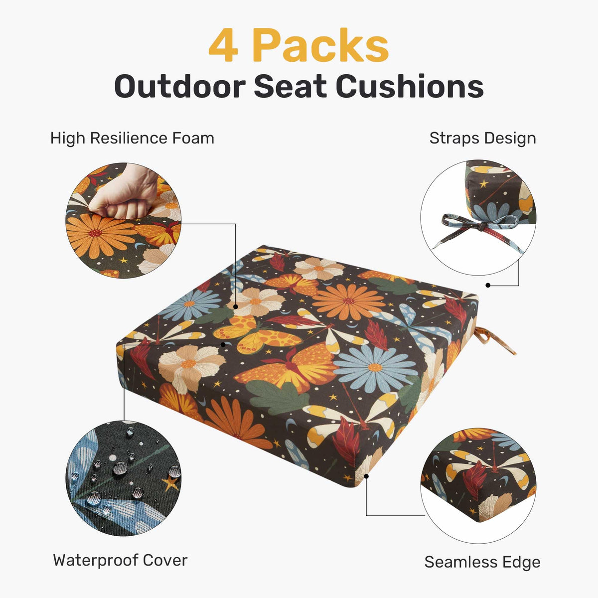UNIKOME water-resistant fabric cushions protect furniture against spills.