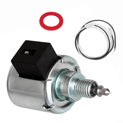 Unimore fuel shut-off solenoid front view for dependable engine shut-off