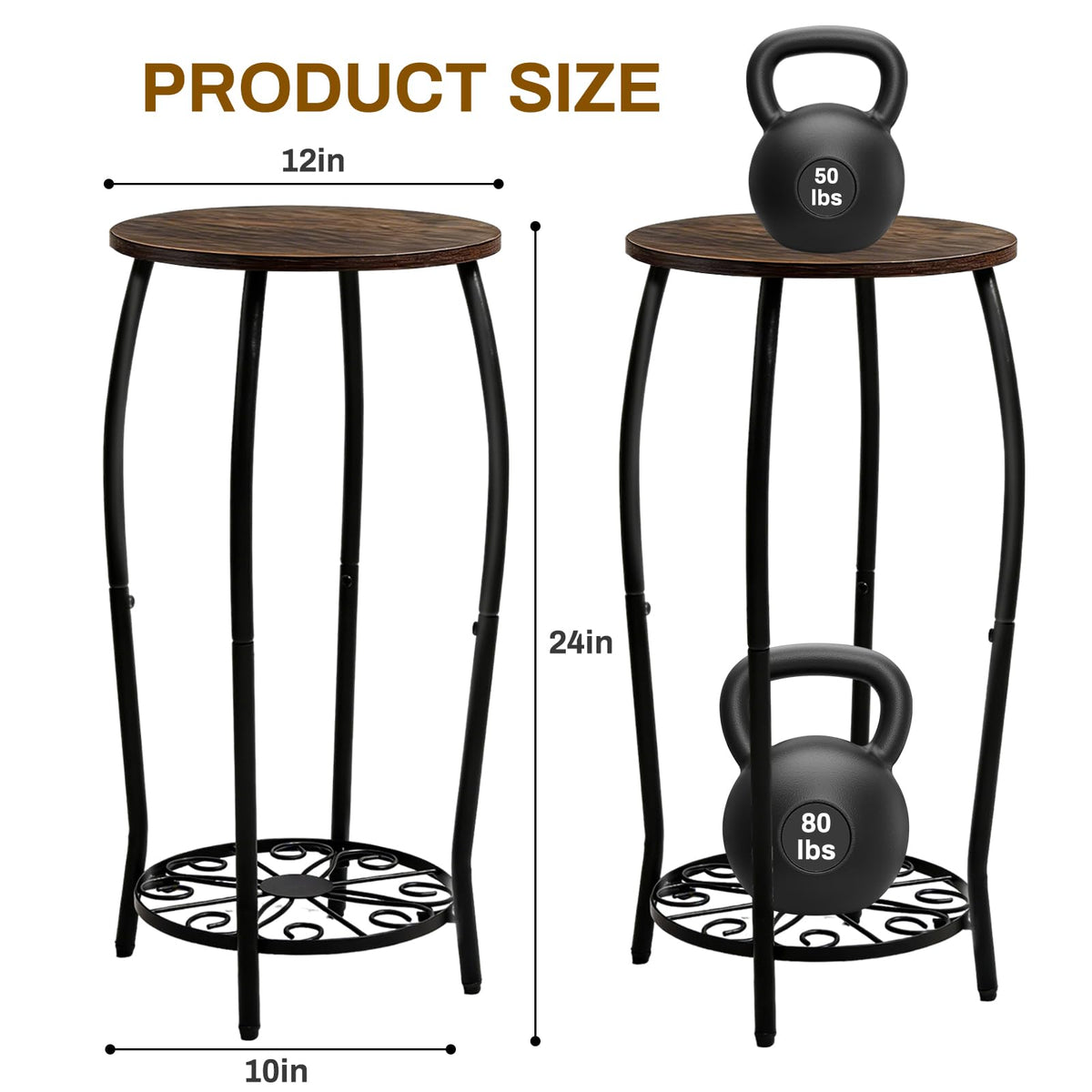 Uniqcovosa plant stand with four legs offers stable corner placement on uneven floors