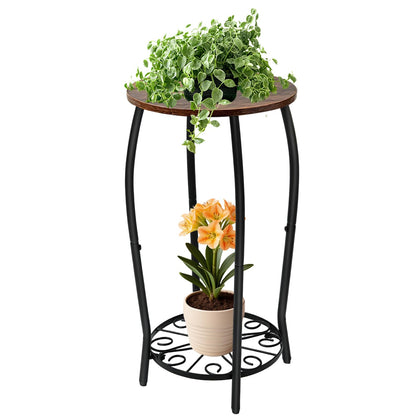 Uniqcovosa plant stand top tray displaying multiple plants at eye level for easy viewing