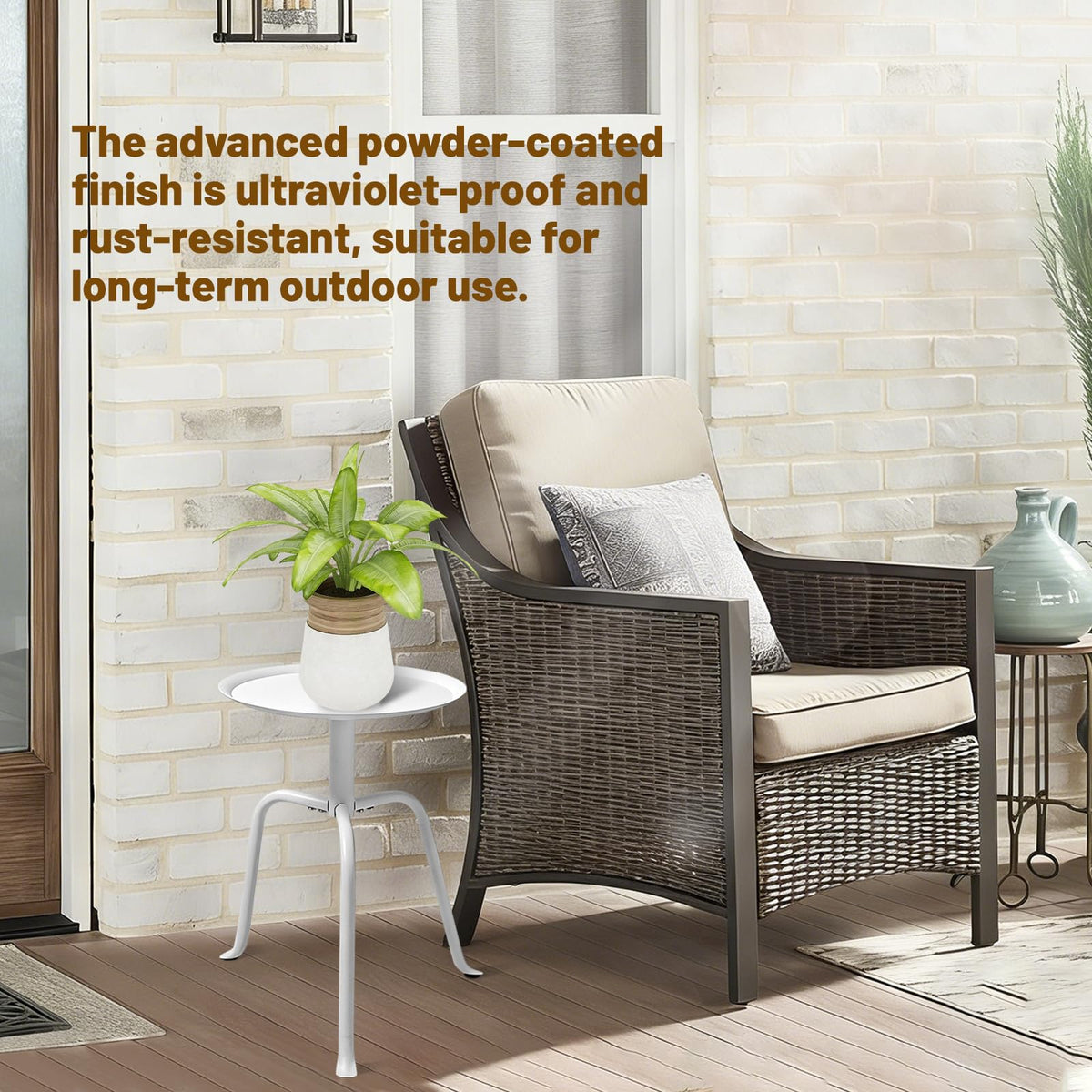 Uniqcovosa versatile stand doubles as a side table or decorative pedestal.