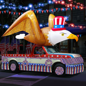 UniqSeason Bald Eagle inflatable for a bold 10.5ft car display.