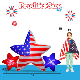 UniqSeason built in LED lights illuminate the patriotic inflatable