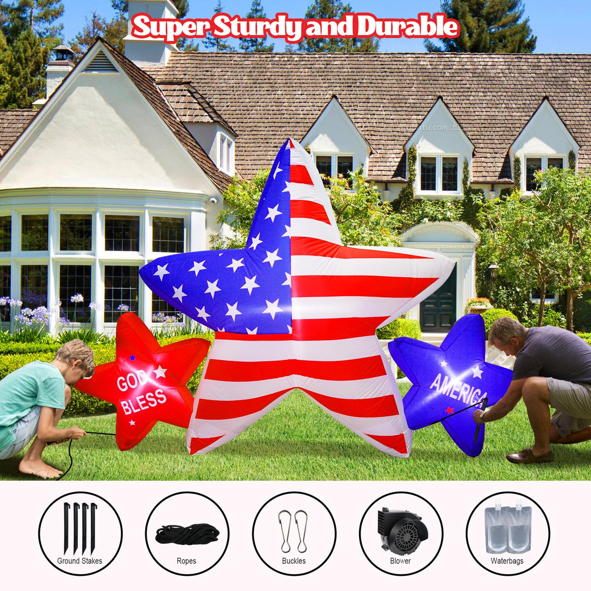 UniqSeason weather resistant polyester keeps the display durable