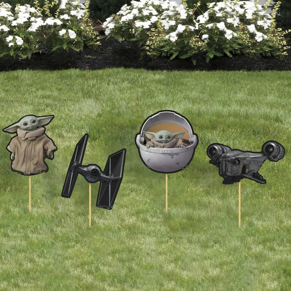 Unique Mandalorian Child cardboard sign used as a photo booth prop