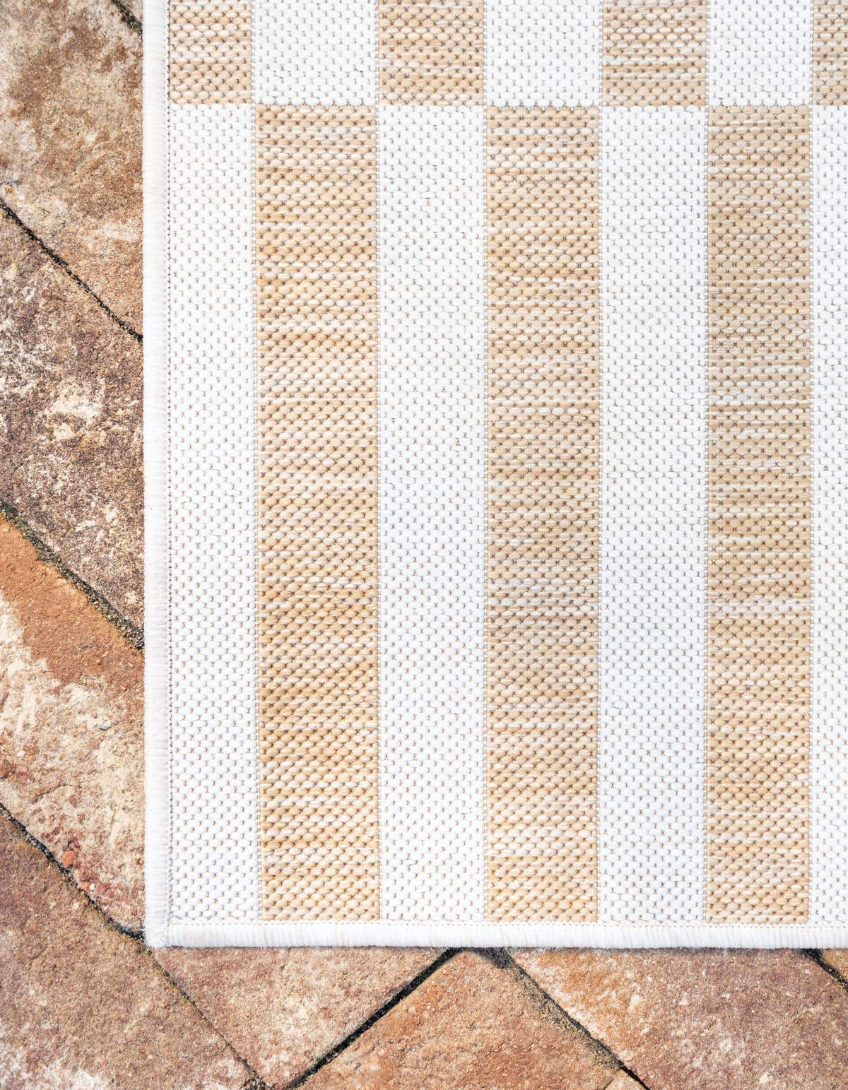 Unique Loom outdoor striped rug indoor-outdoor use—versatile floor mat