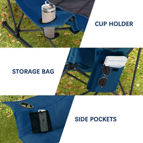 Unisakey lightweight rocking chair is easy to carry on trips.