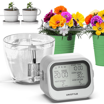 Unistyle automatic waterer with LED display showing watering status at a glance.