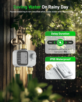 Unistyle two-zone scheduling enables precise lawn and garden control.